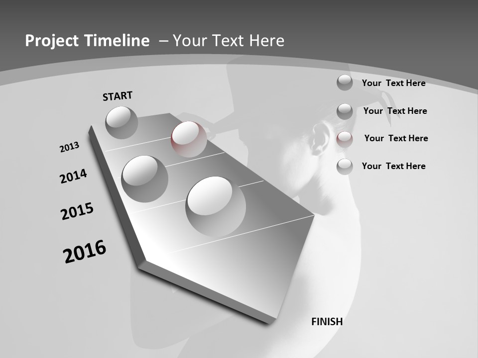 Photography Young Caucasian PowerPoint Template