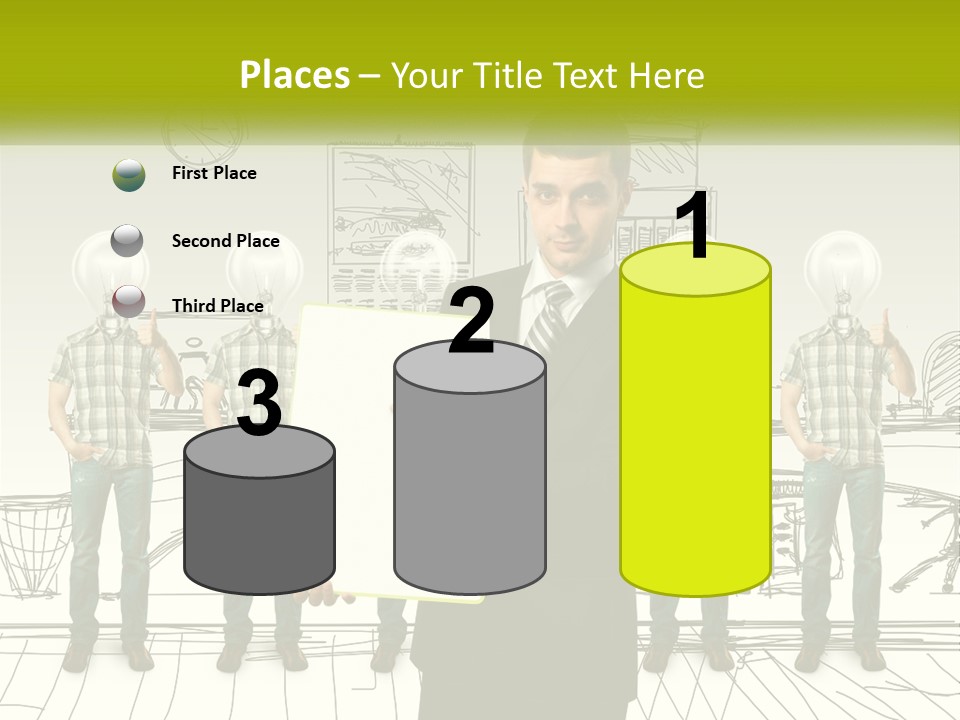 Businessman Modern Laptop PowerPoint Template