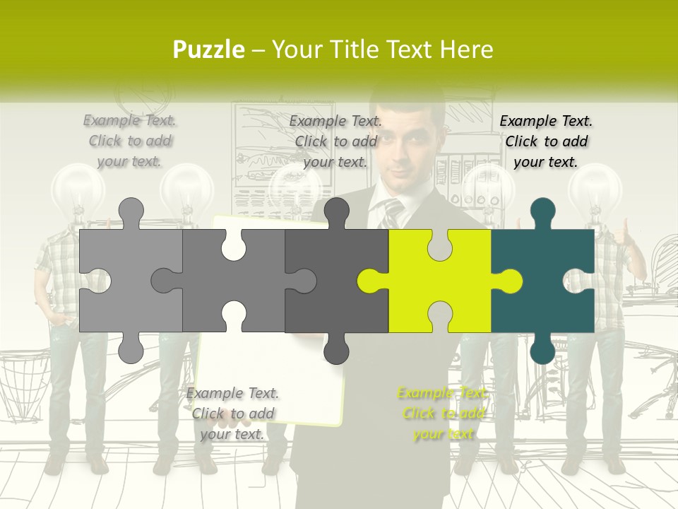 Businessman Modern Laptop PowerPoint Template