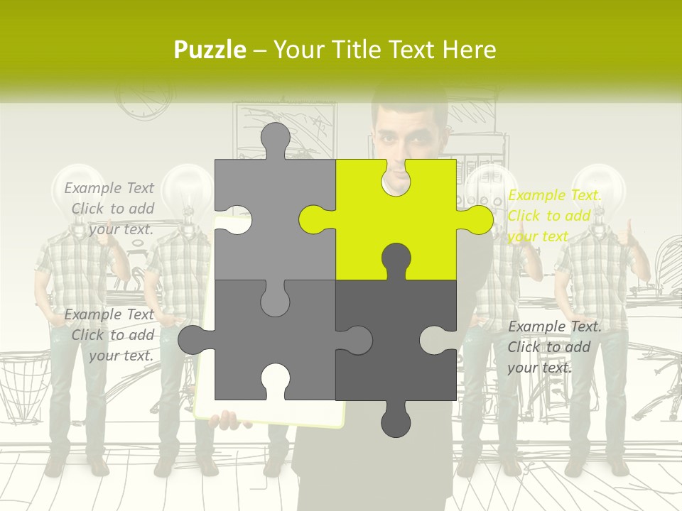 Businessman Modern Laptop PowerPoint Template