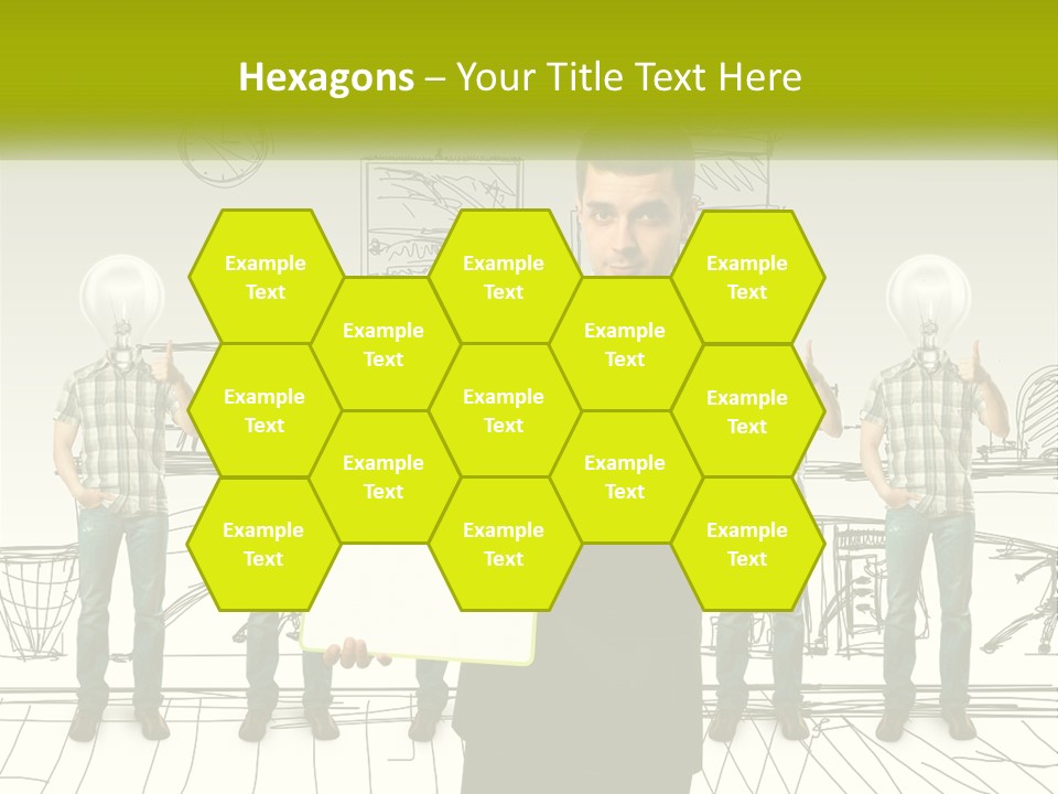 Businessman Modern Laptop PowerPoint Template