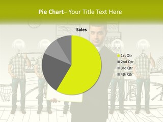 Businessman Modern Laptop PowerPoint Template