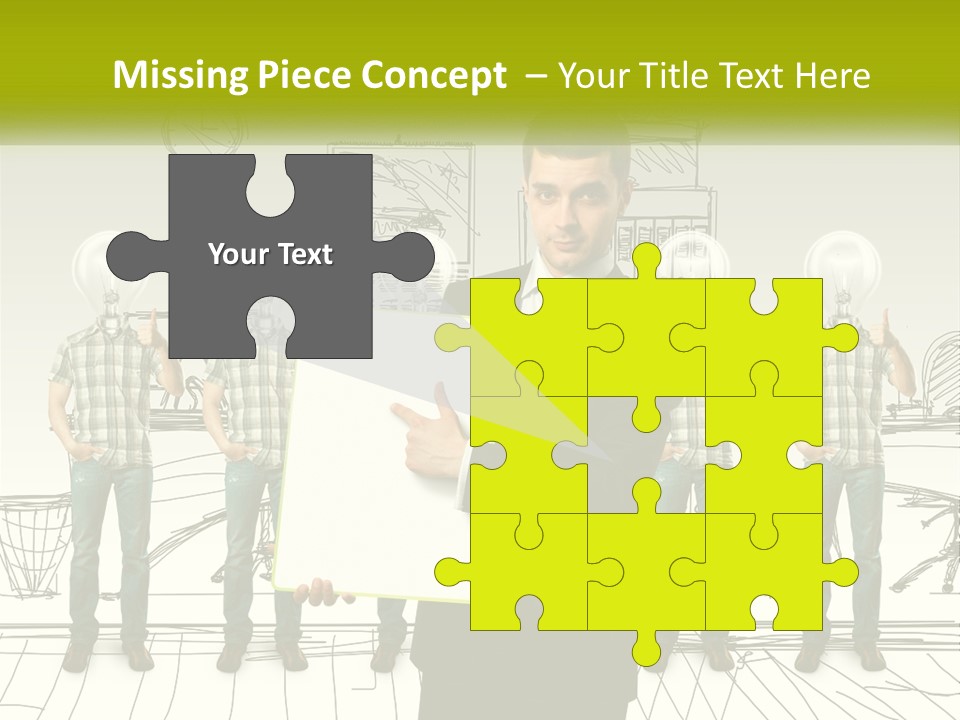 Businessman Modern Laptop PowerPoint Template