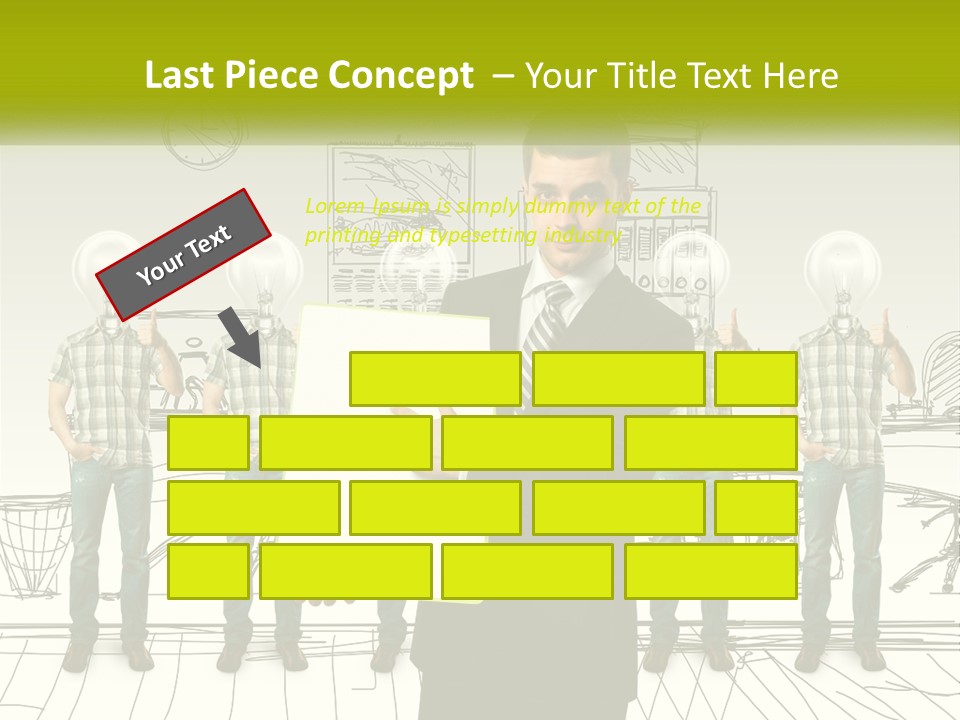 Businessman Modern Laptop PowerPoint Template