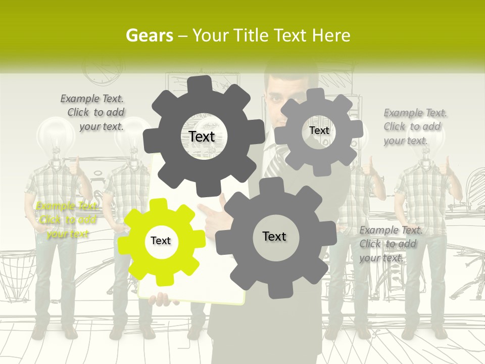 Businessman Modern Laptop PowerPoint Template