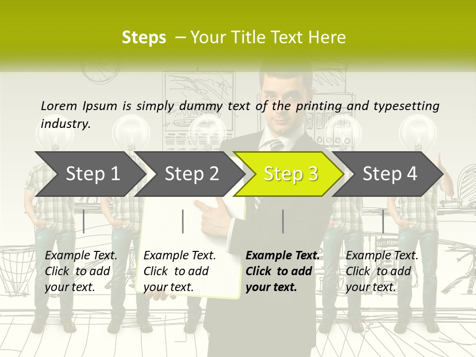 Businessman Modern Laptop PowerPoint Template