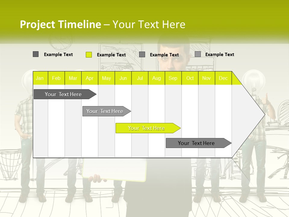 Businessman Modern Laptop PowerPoint Template