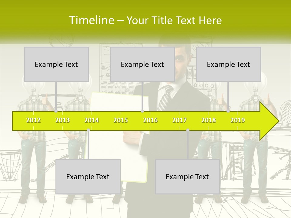 Businessman Modern Laptop PowerPoint Template