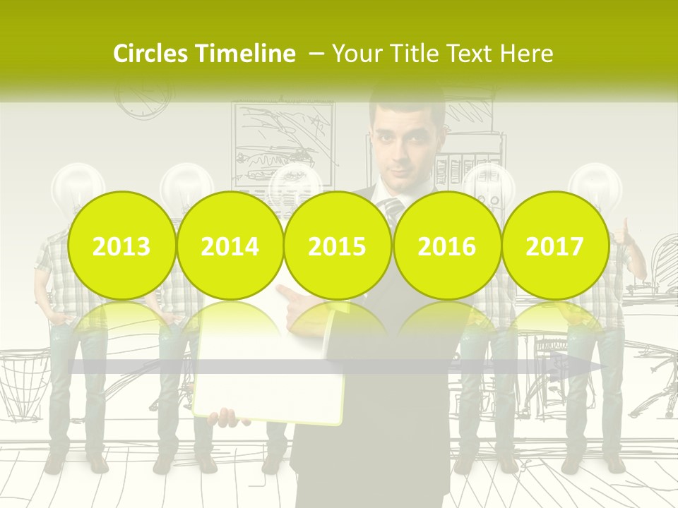 Businessman Modern Laptop PowerPoint Template