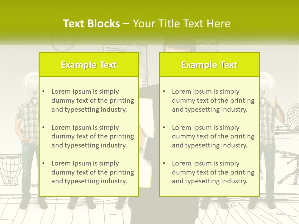 Businessman Modern Laptop PowerPoint Template