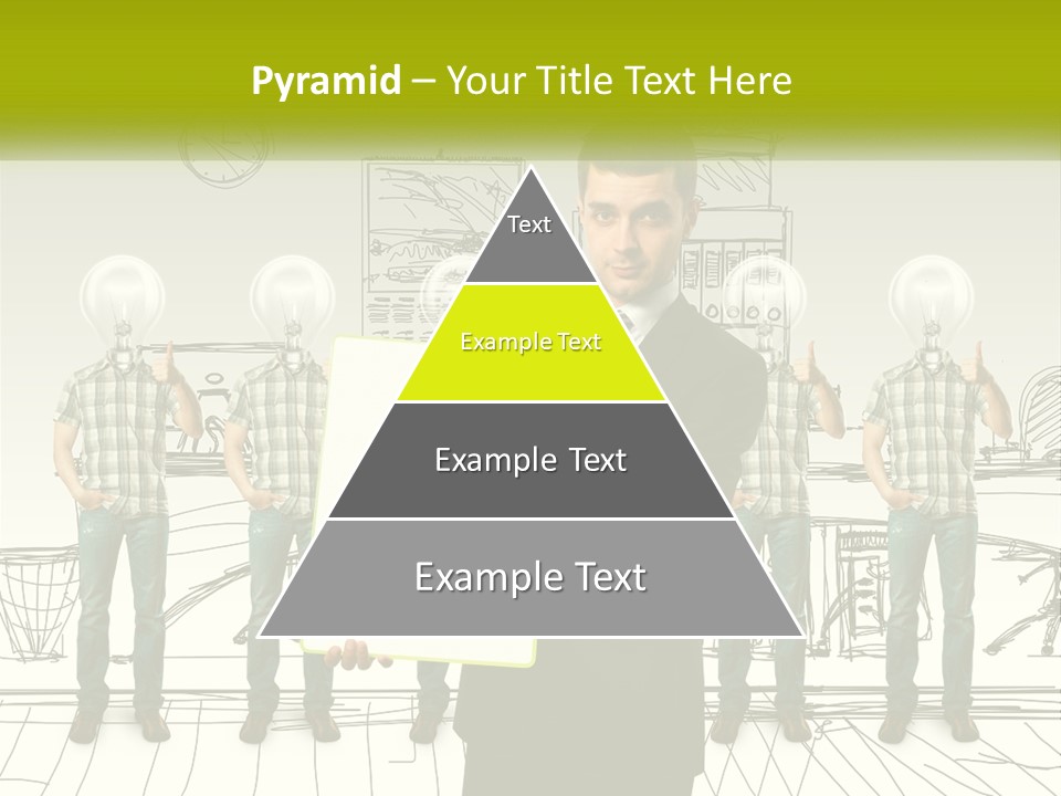 Businessman Modern Laptop PowerPoint Template