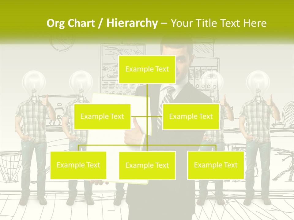 Businessman Modern Laptop PowerPoint Template
