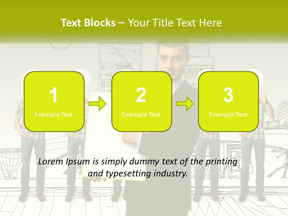 Businessman Modern Laptop PowerPoint Template