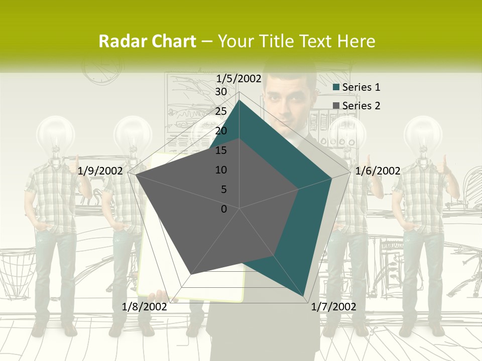 Businessman Modern Laptop PowerPoint Template