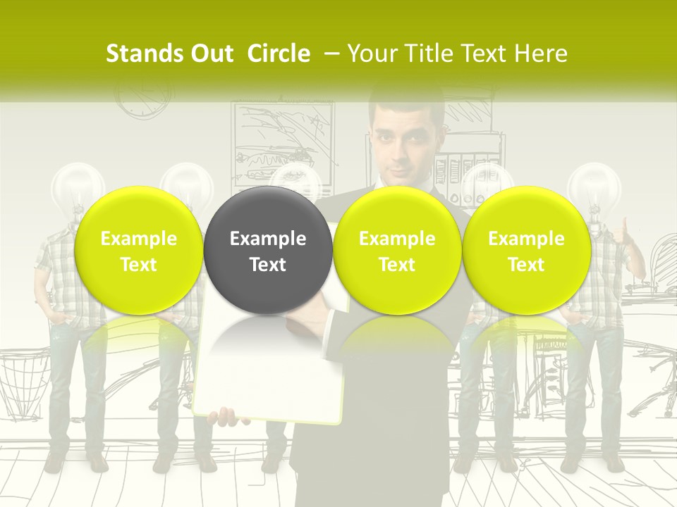 Businessman Modern Laptop PowerPoint Template