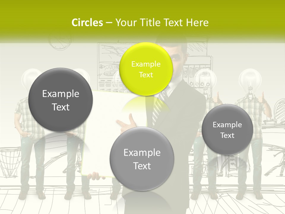 Businessman Modern Laptop PowerPoint Template