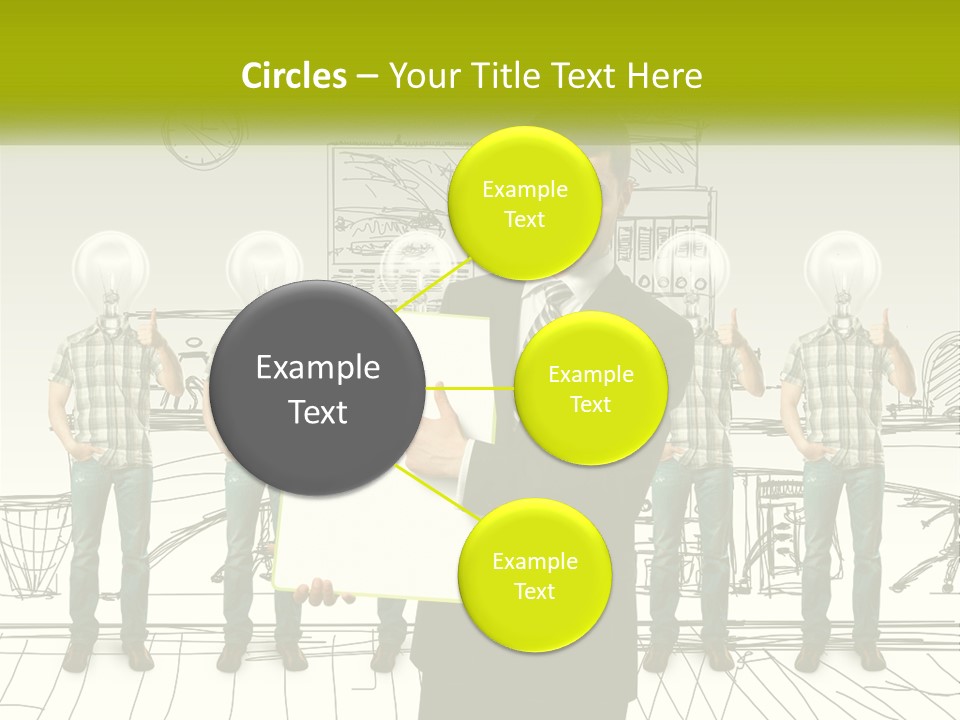 Businessman Modern Laptop PowerPoint Template