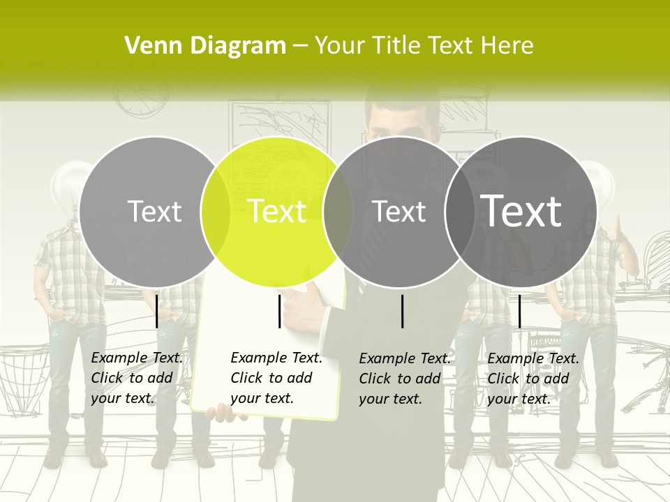 Businessman Modern Laptop PowerPoint Template