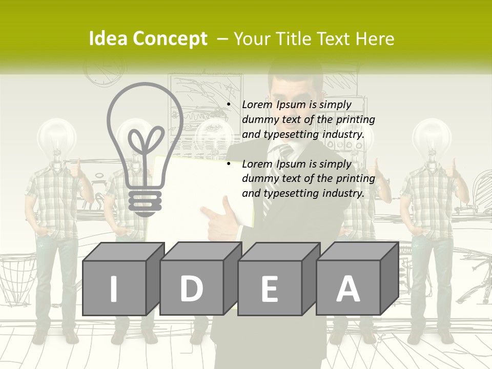 Businessman Modern Laptop PowerPoint Template