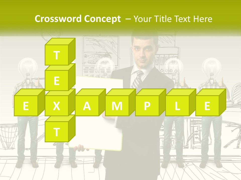 Businessman Modern Laptop PowerPoint Template