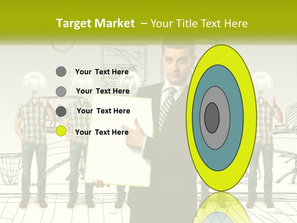 Businessman Modern Laptop PowerPoint Template