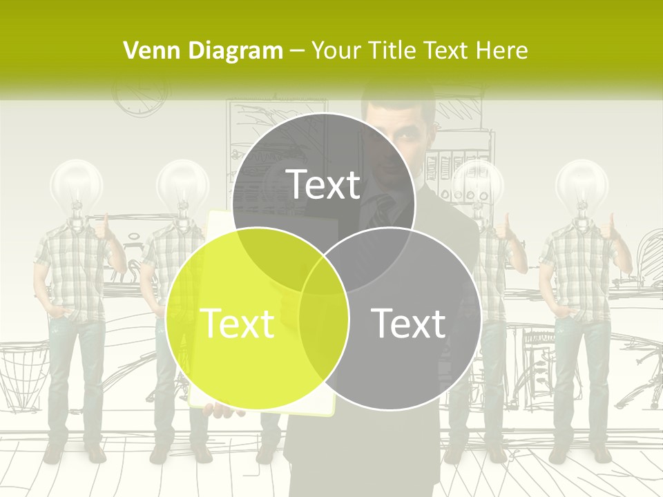 Businessman Modern Laptop PowerPoint Template