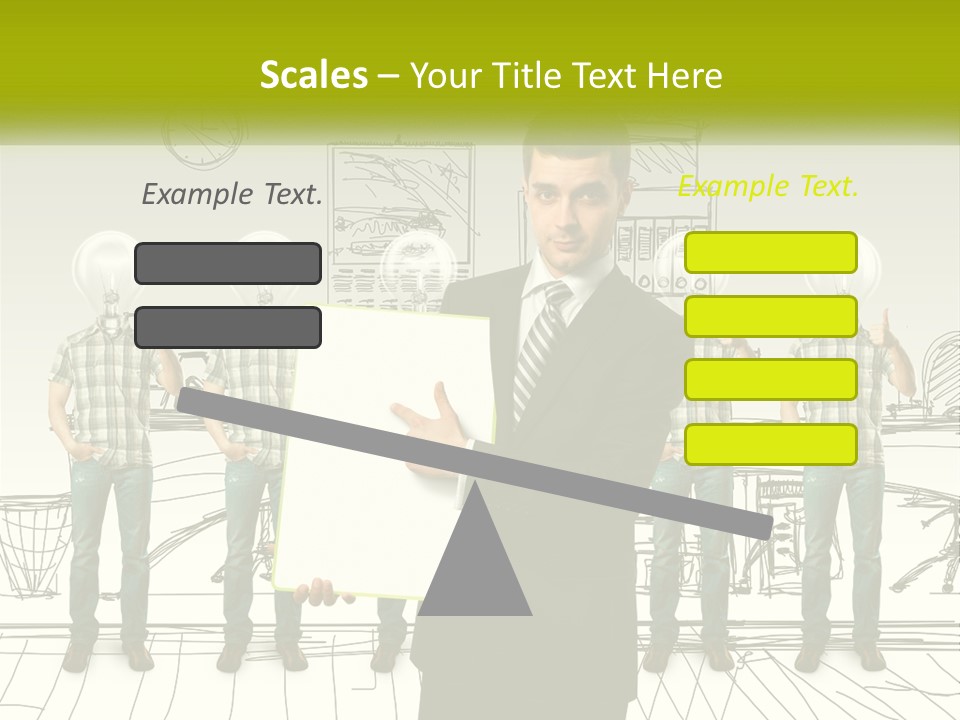 Businessman Modern Laptop PowerPoint Template