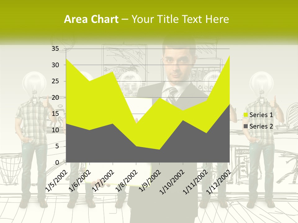 Businessman Modern Laptop PowerPoint Template
