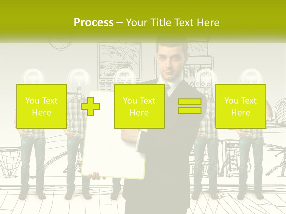 Businessman Modern Laptop PowerPoint Template