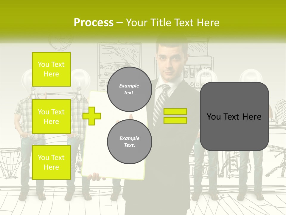Businessman Modern Laptop PowerPoint Template