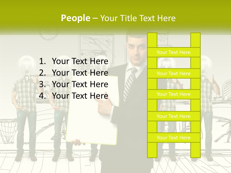 Businessman Modern Laptop PowerPoint Template