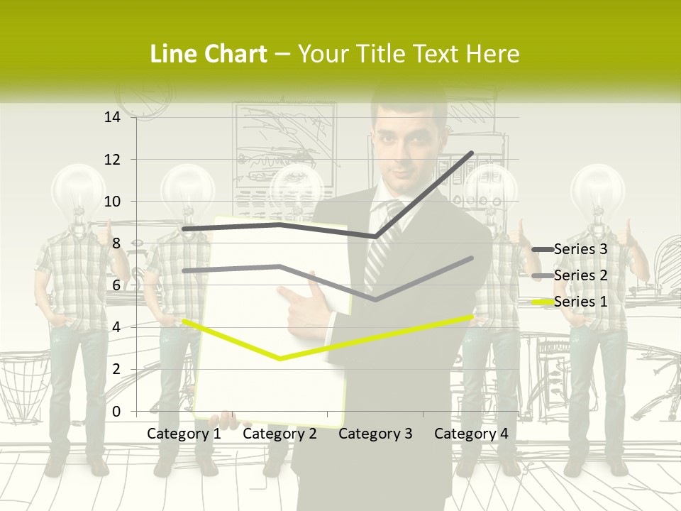 Businessman Modern Laptop PowerPoint Template