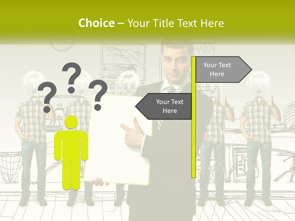Businessman Modern Laptop PowerPoint Template