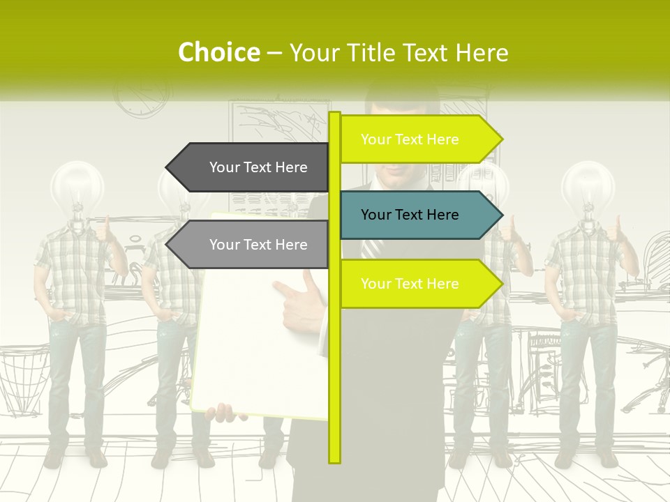 Businessman Modern Laptop PowerPoint Template
