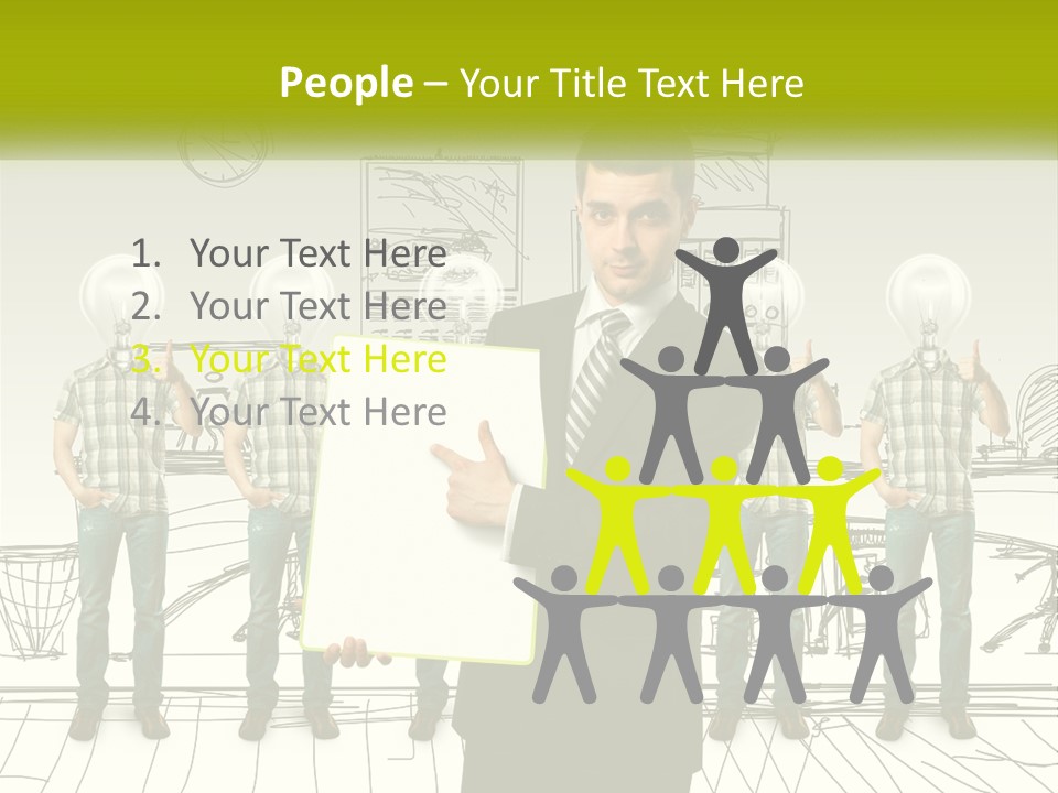 Businessman Modern Laptop PowerPoint Template