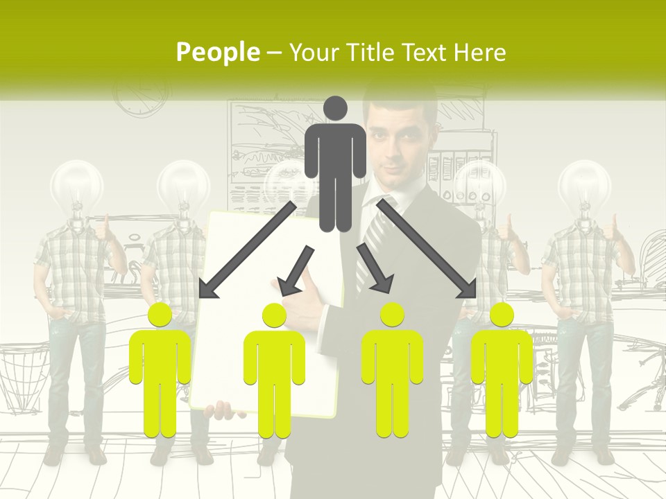 Businessman Modern Laptop PowerPoint Template