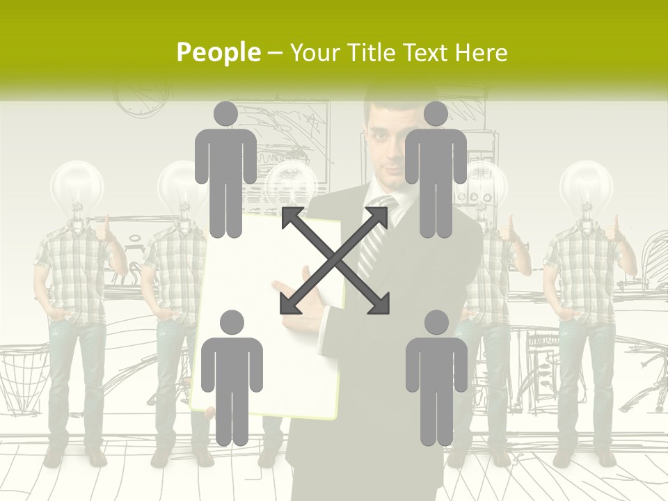 Businessman Modern Laptop PowerPoint Template