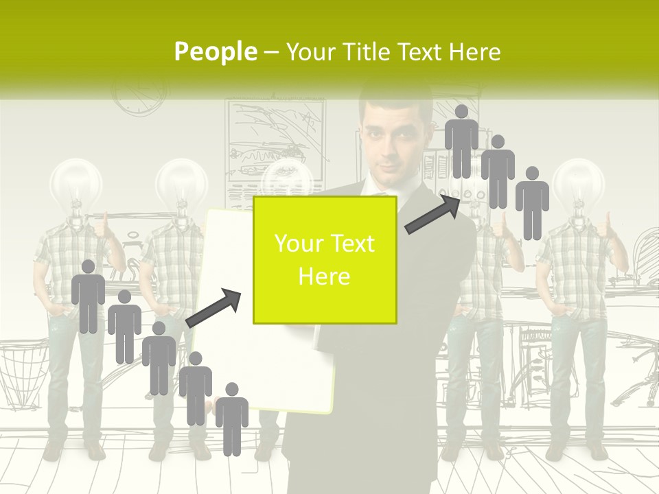 Businessman Modern Laptop PowerPoint Template