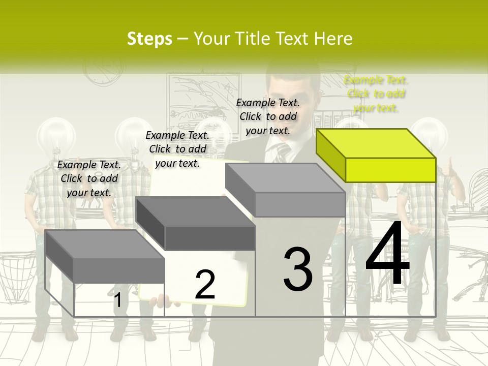 Businessman Modern Laptop PowerPoint Template