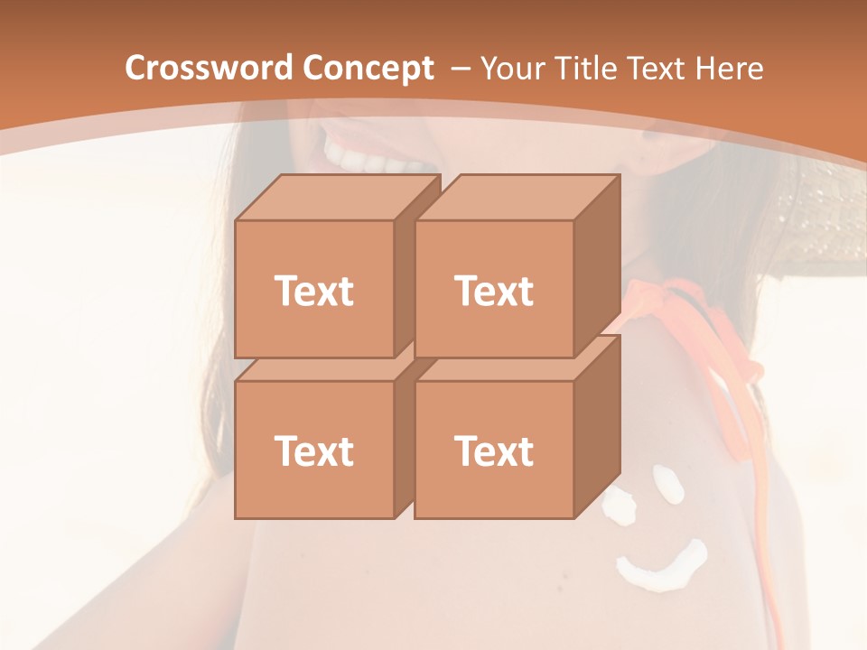 Sunscreen Holidays Straw Hat PowerPoint Template