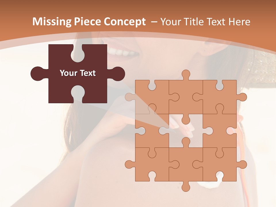 Sunscreen Holidays Straw Hat PowerPoint Template