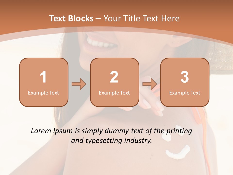 Sunscreen Holidays Straw Hat PowerPoint Template