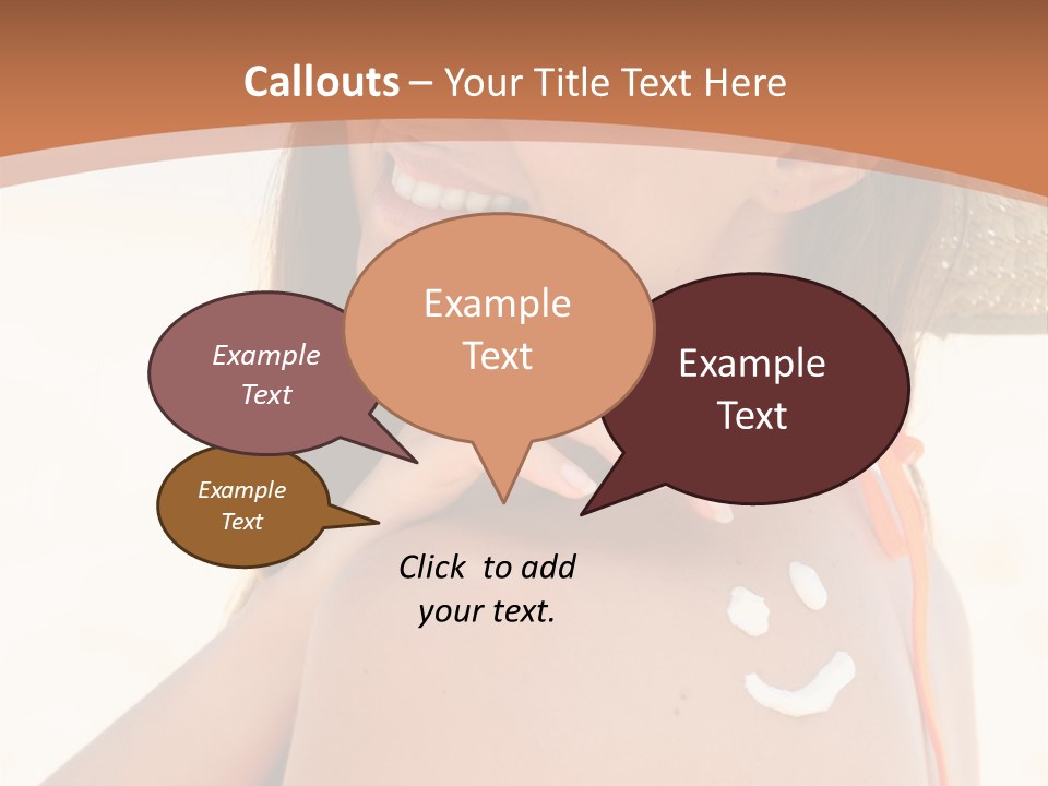 Sunscreen Holidays Straw Hat PowerPoint Template