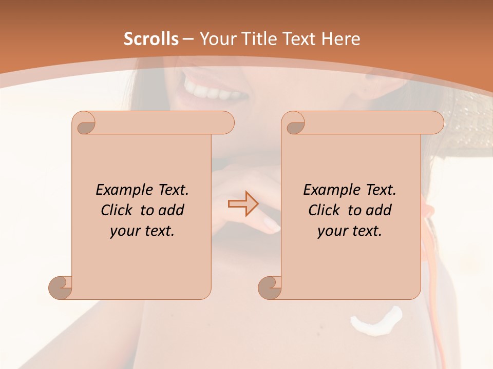 Sunscreen Holidays Straw Hat PowerPoint Template