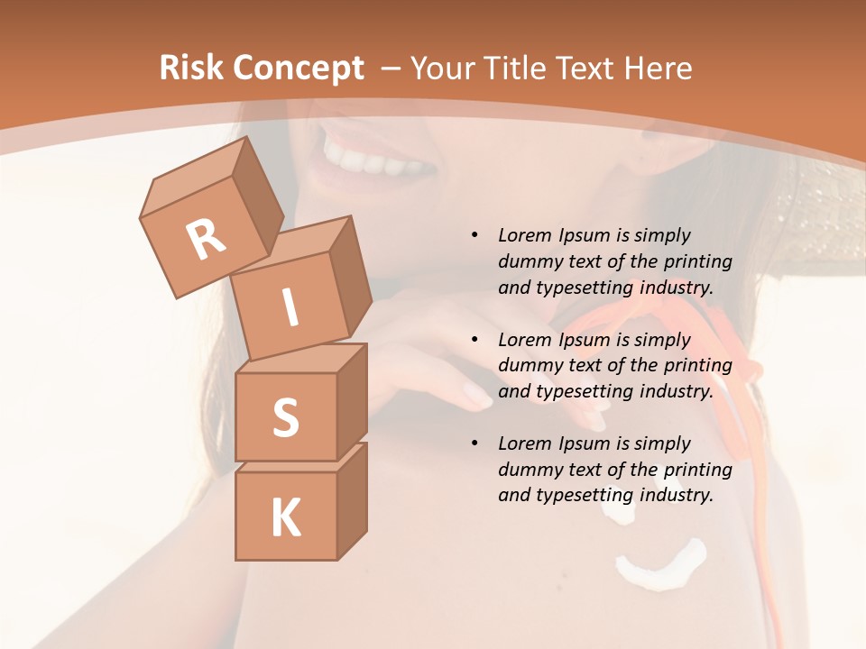 Sunscreen Holidays Straw Hat PowerPoint Template