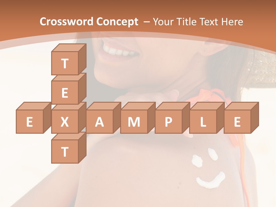 Sunscreen Holidays Straw Hat PowerPoint Template