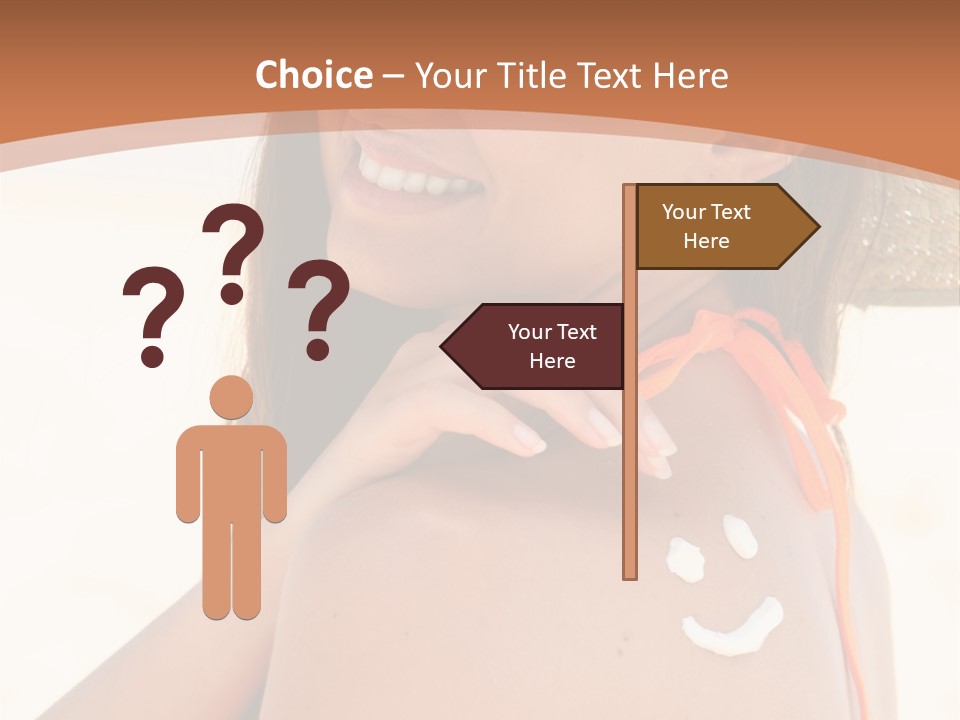 Sunscreen Holidays Straw Hat PowerPoint Template