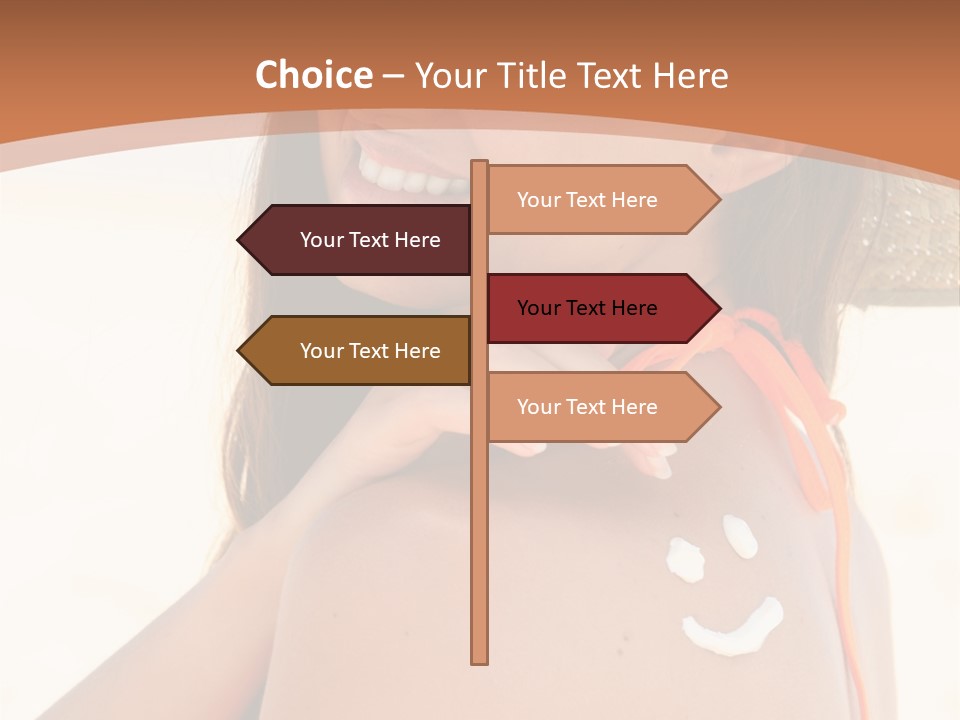 Sunscreen Holidays Straw Hat PowerPoint Template