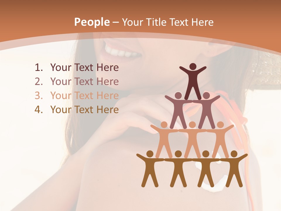 Sunscreen Holidays Straw Hat PowerPoint Template