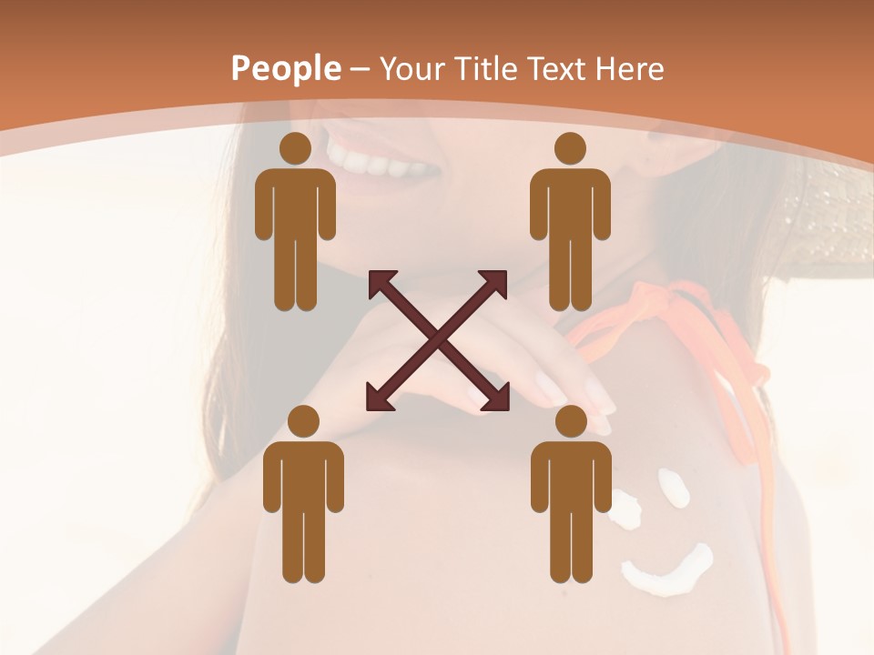 Sunscreen Holidays Straw Hat PowerPoint Template